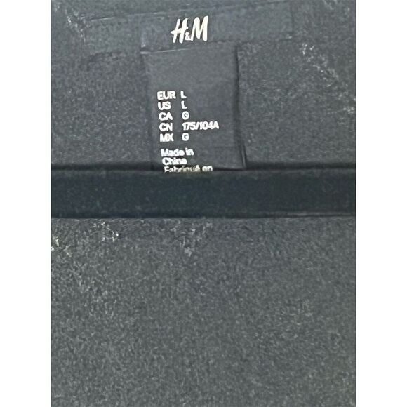 H&M Women's Black and Gold Sequin Chevron Mini Dress Size L Party - Picture 2 of 5